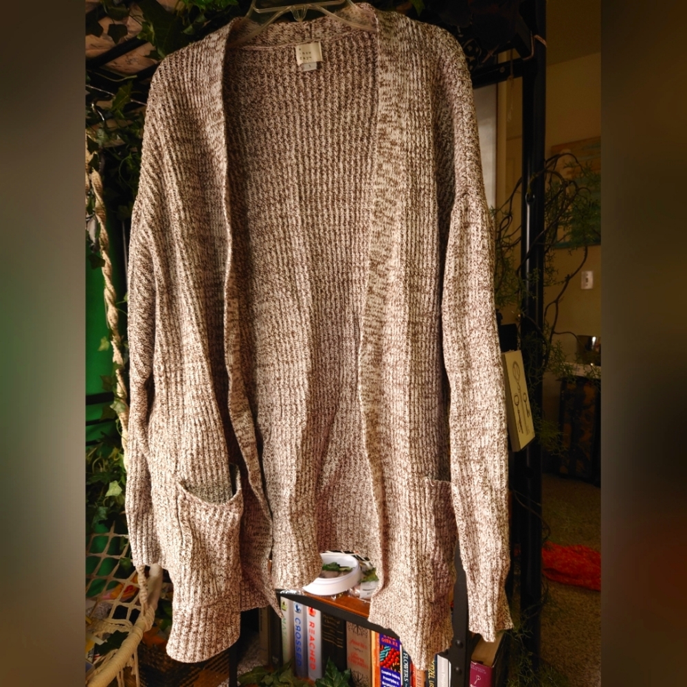 A New Day - large gray cardigan
